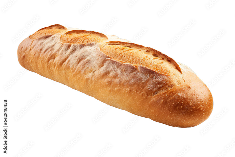 French baguette isolated on transparent background PNG