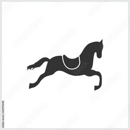 Vector silhouette of a running horse