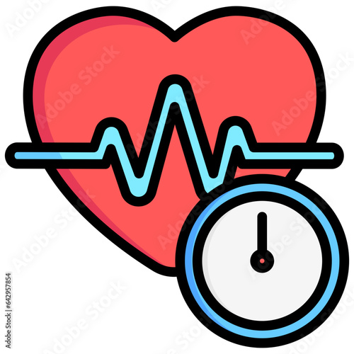 Heart Rate icon often used in design, websites, or applications, banner, flyer to convey specific concepts related to gym and fitness.