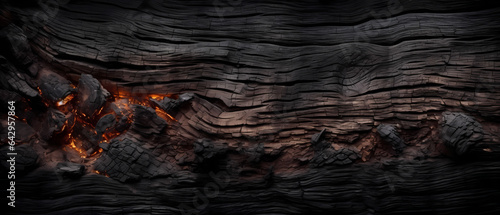 texture of burned wood