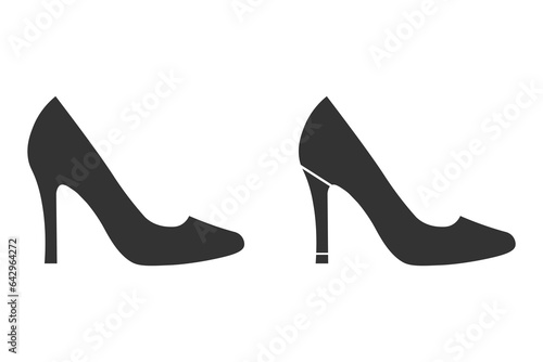 Woman shoe icon. Women's high heels vector ilustration. 