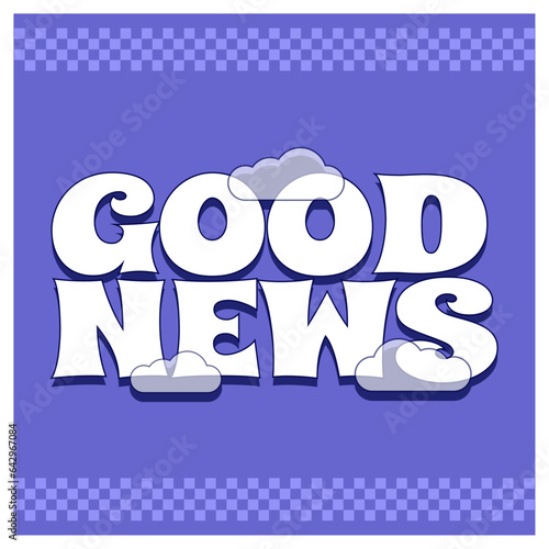 good news retro typography sticker design