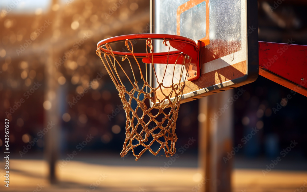 Basketball hoop on the street