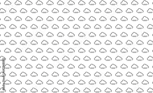 seamless pattern background with weather and clouds theme