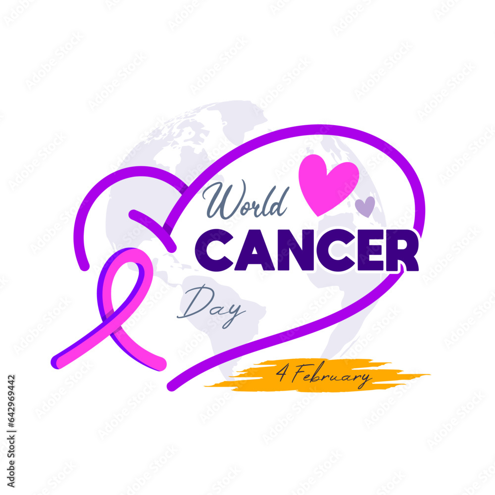 vector design commemorating world cancer day. February 4th world cancer day. awareness and preventing cancer. international cancer day. vector design commemorating world cancer day. February 4th world cancer day. awareness and preventing cancer. international cancer day.