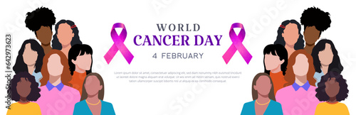 vector design commemorating world cancer day. February 4th world cancer day. awareness and preventing cancer. international cancer day.
