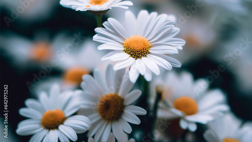 Daisies: Bellis perennis (common daisy) photo