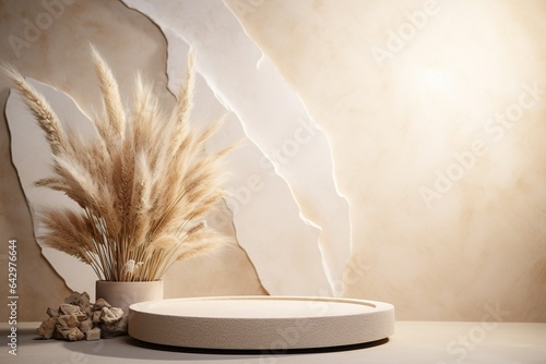Stone Podium Background for Product Presentations, Background für Photo Editing, Photostudio Background