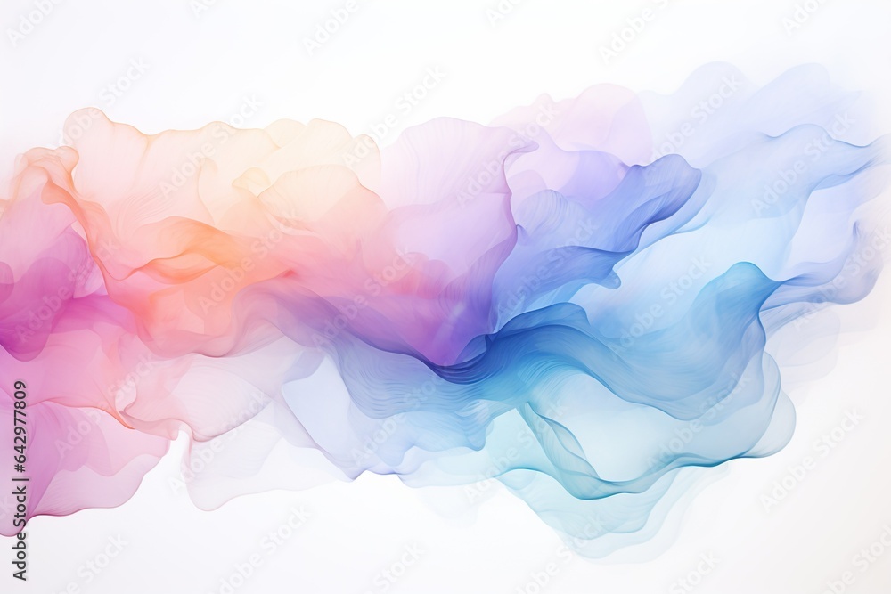  Watercolor Background, Abstract Wave Background, Rose, Red, Orange, blue, green, violet, colorfull Vector Illustration, transparent Background, isolated, png. AI generated