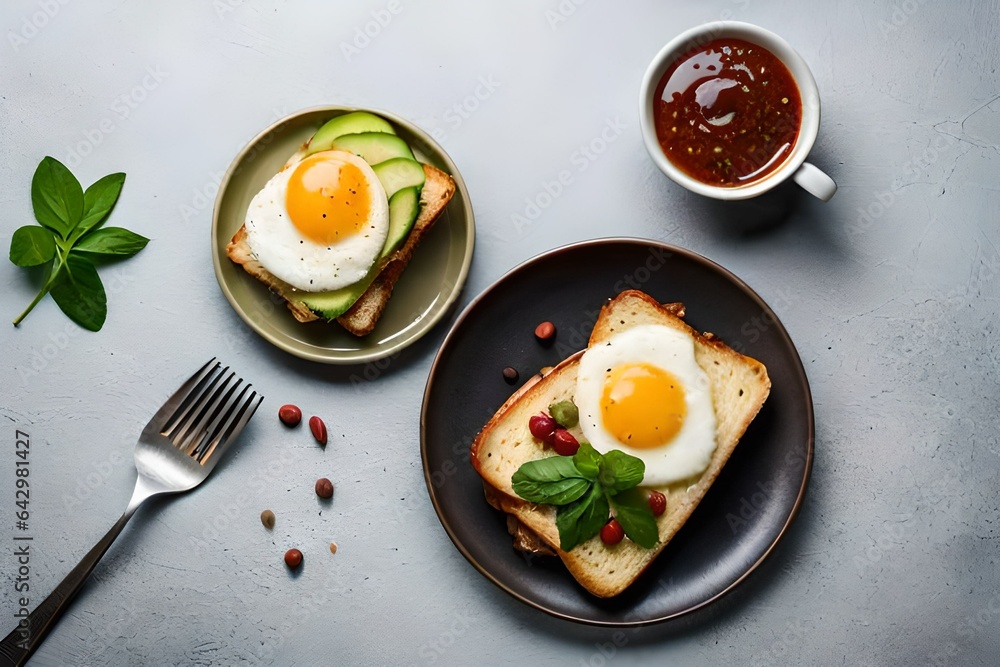 fried egg with vegetables generated by AI fried egg with vegetables generated by AI