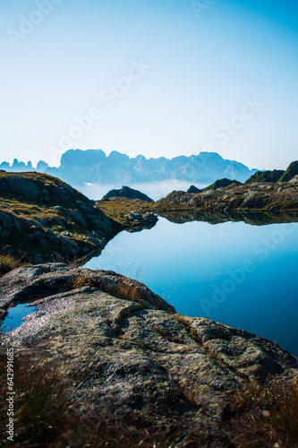 carisolo lakes near madonna di campiglio photo