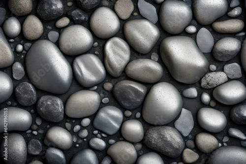 Background with silver stones