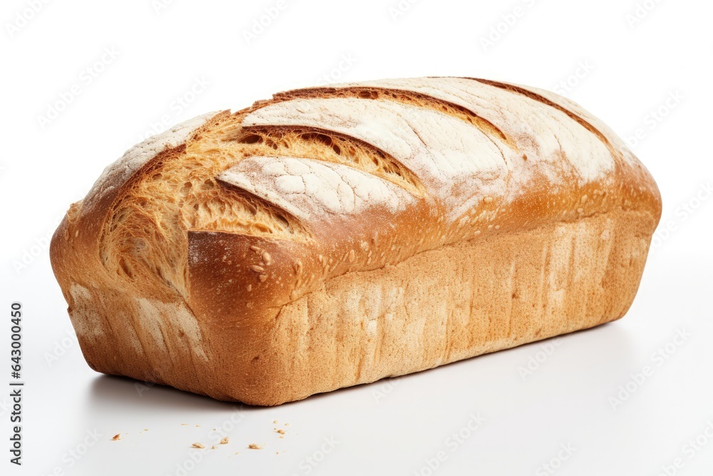 White isolated large bread loaf White isolated large bread loaf