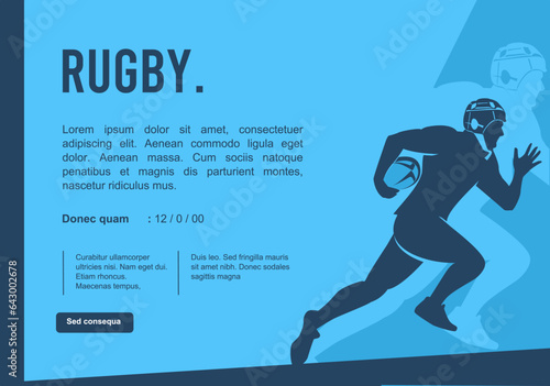 Attractive editable vector rugby background design great for your design resources print and others