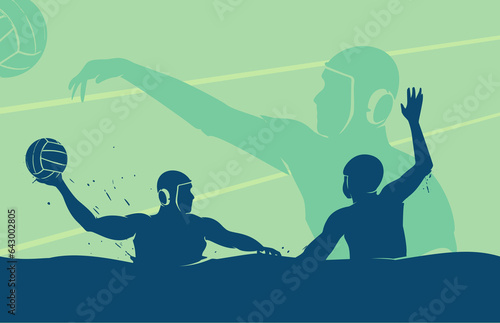 Premium Illustration of water polo sport best for your digital graphic and print	