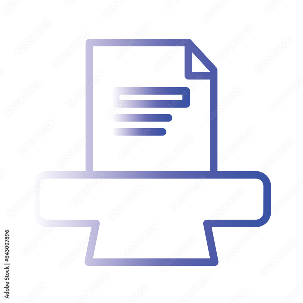 Obraz premium Document Printer Study Icon