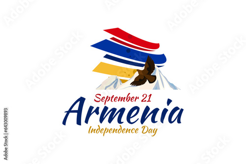 September 21, Independence Day of Armenia. vector illustration. Suitable for greeting card, poster and banner.