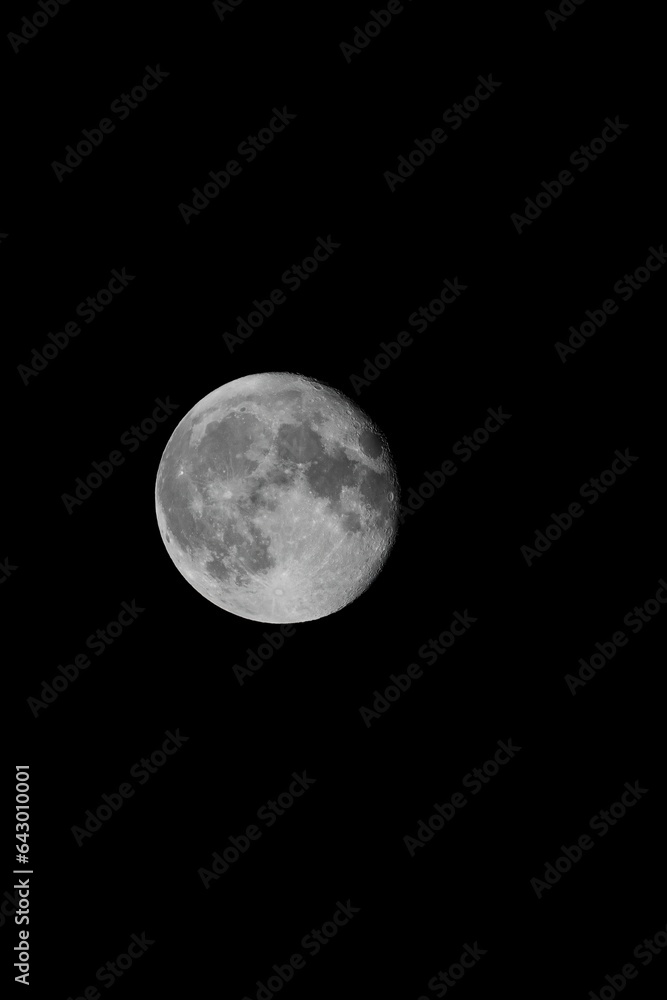 Super Moon with black background
