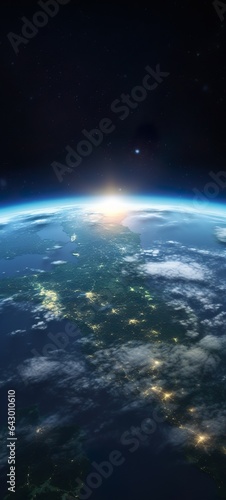 Earth from space iPhone wallpaper made with Ai generative technology