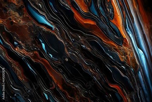 Macro texture of colourful obsidian photo