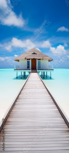 Beach in maldives iPhone wallpaper made with Ai generative technology