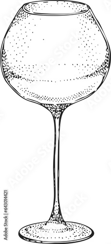 Foto Hand Drawn Wine Glass Illustration