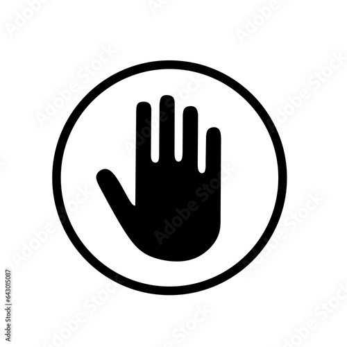 stop icon.vector of hands in circle