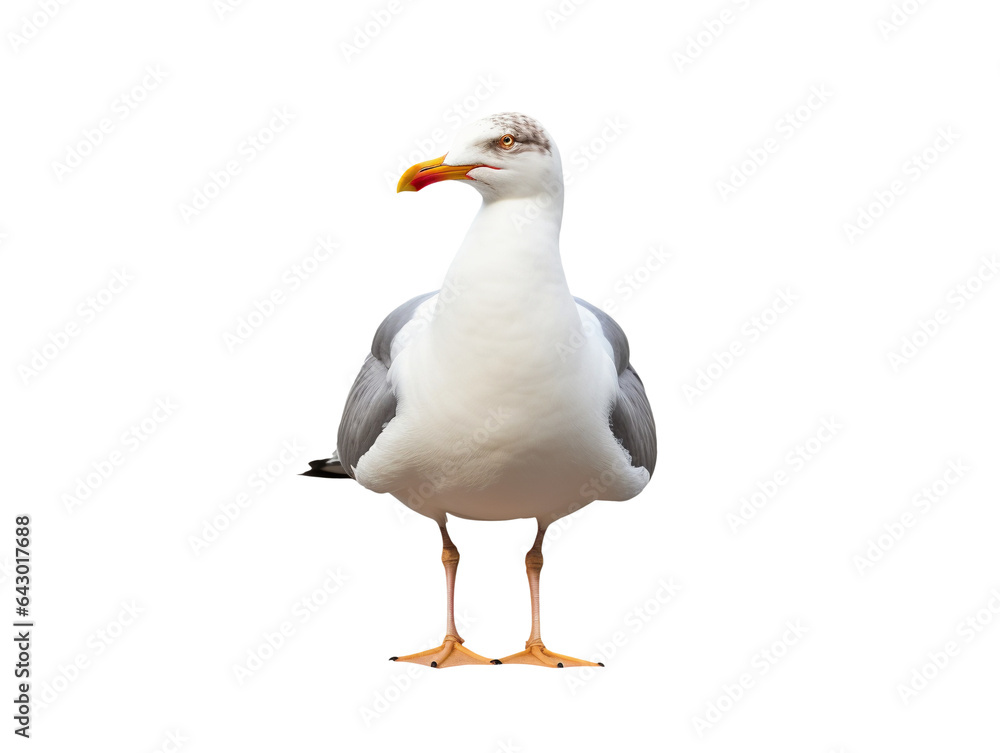 Fototapeta premium Seagull isolated on transparent or white background, png