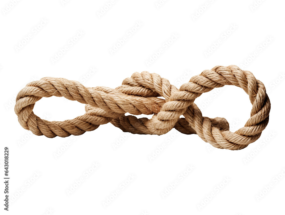 Tangled rope isolated on transparent or white background, png Tangled rope isolated on transparent or white background, png