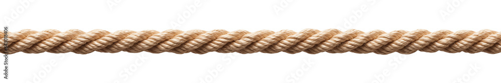 Straight rope isolated on transparent or white background, png - obrazy, fototapety, plakaty 