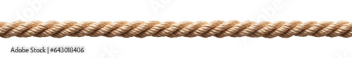 Straight rope isolated on transparent or white background, png photo