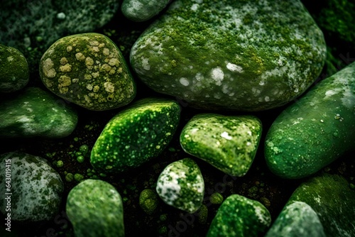 Rocks with moss background