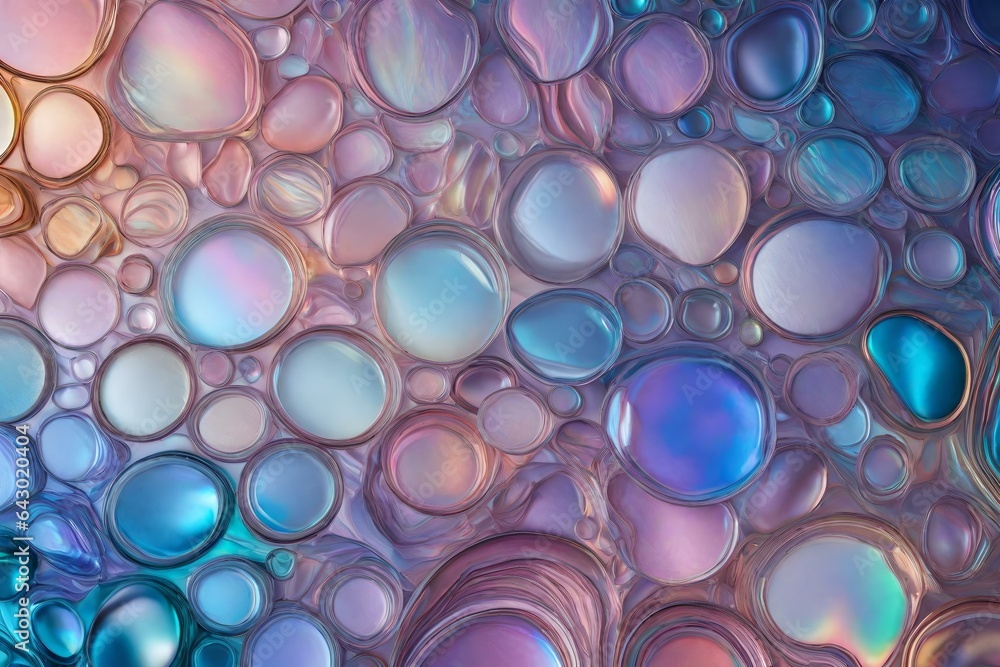 Iridescent bubble wrap background