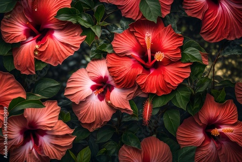A romantic capture of a solo hibiscus flower amid varying scenes