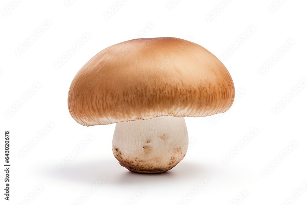 Isolated white background with clipping path and full depth of field for Royal Brown champignon Isolated white background with clipping path and full depth of field for Royal Brown champignon