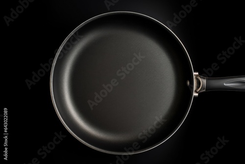 Obraz na płótnie New white frying pan from above empty
