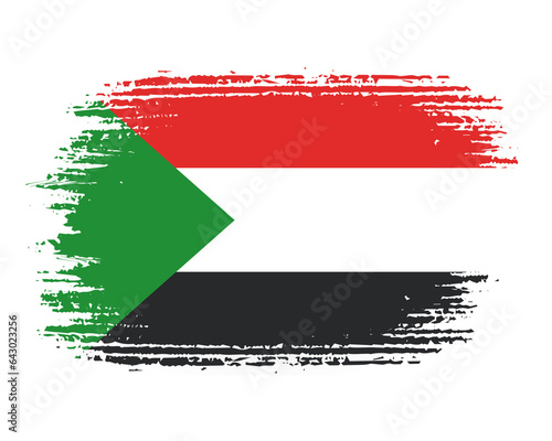 Photography brush flag sudan transparent background, sudan brush watercolour flag design tem