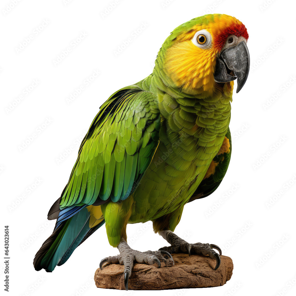 amazon parrot white background