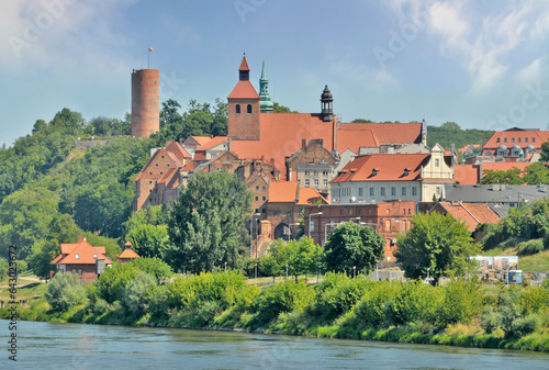 Panorama of Grudziądz from the side of the Vistula River