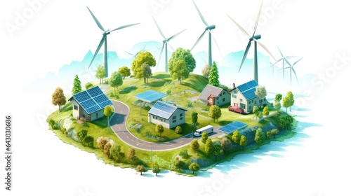 clean energy solutions, solar panels and wind turbines