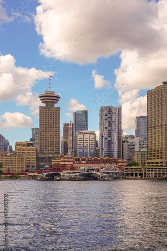 Panorama of the city of Vancouver. View from the water