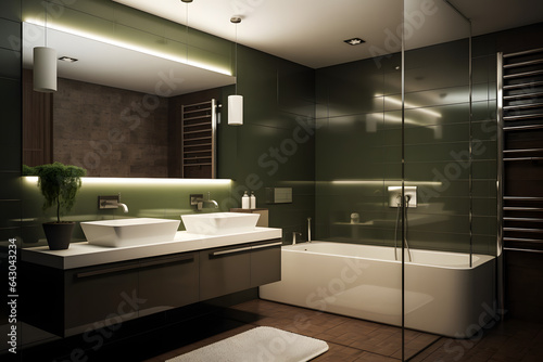 Minimalist and elegant bathroom interior design