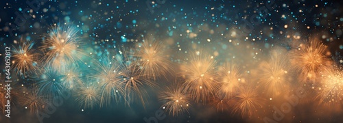 Abstract firework background with free space for text