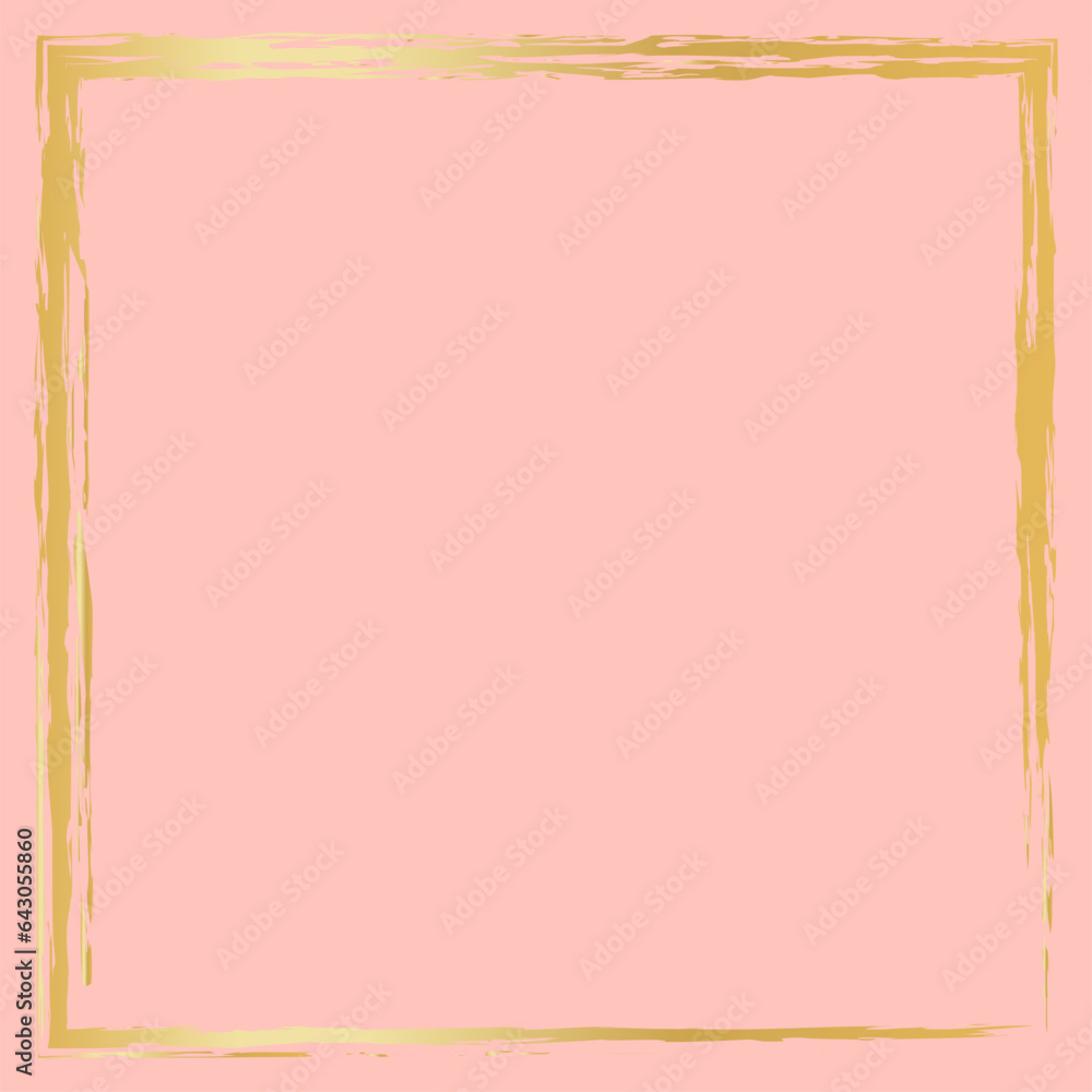 Gold corners on a pink background. Premium design template. Luxury style Gold corners on a pink background. Premium design template. Luxury style