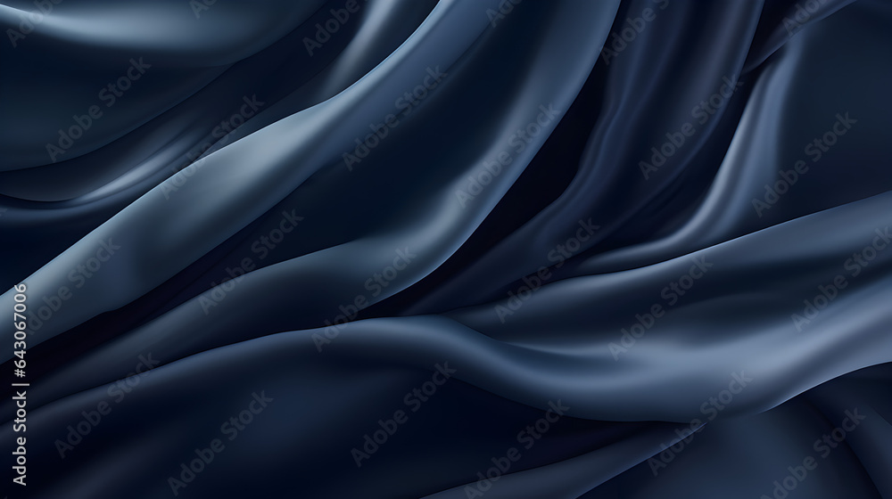 Fototapeta premium Navy blue satin fabric
