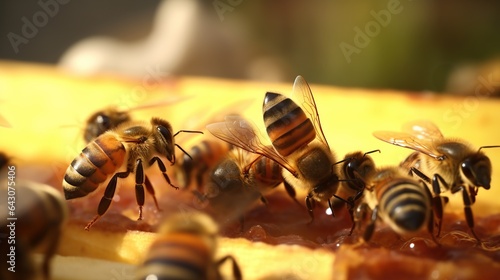 Bees produce fresh honey © maretaarining