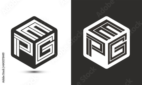 EPG letter logo design with illustrator cube logo, vector logo modern alphabet font overlap style. photo