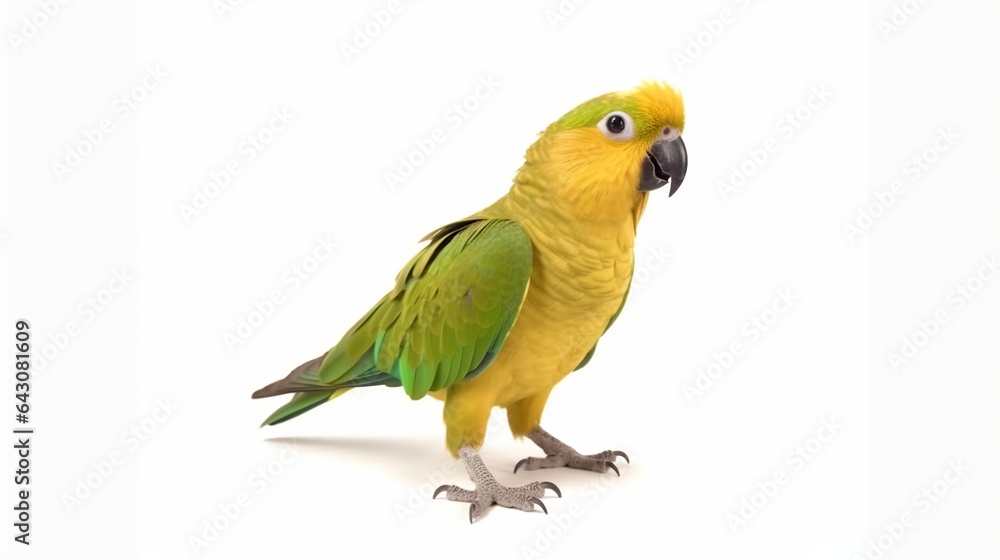 parrot on white background