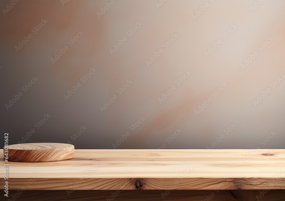 empty mockup space on a wooden tabletop against a plants on pot, minimal wooden living room as a background. AI Generative. empty mockup space on a wooden tabletop against a plants on pot, minimal wooden living room as a background. AI Generative.