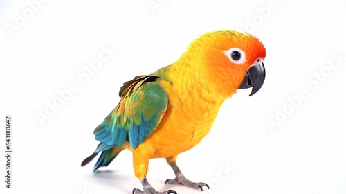 parrot on white background